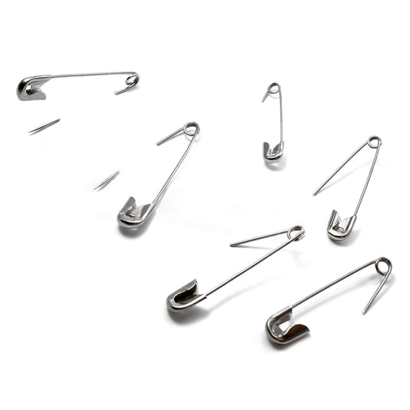 vrupin 100Pcs-3inch Stainless Steel Safety Pins,Safety Pins Bulk Metal Silver Sewing Pins Clothing Clips Tool 75mm Decorative Safety pins - Image 4